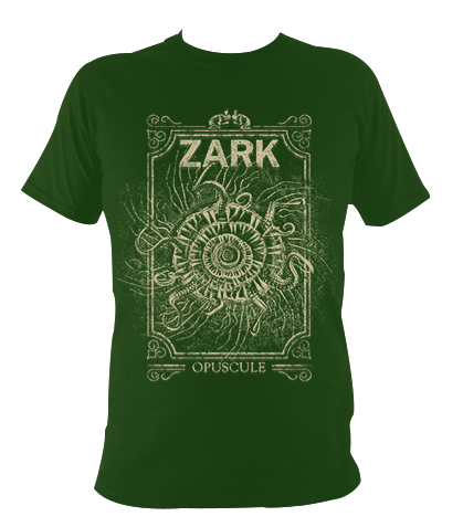 Zark unisex tenebrous t-shirt on green